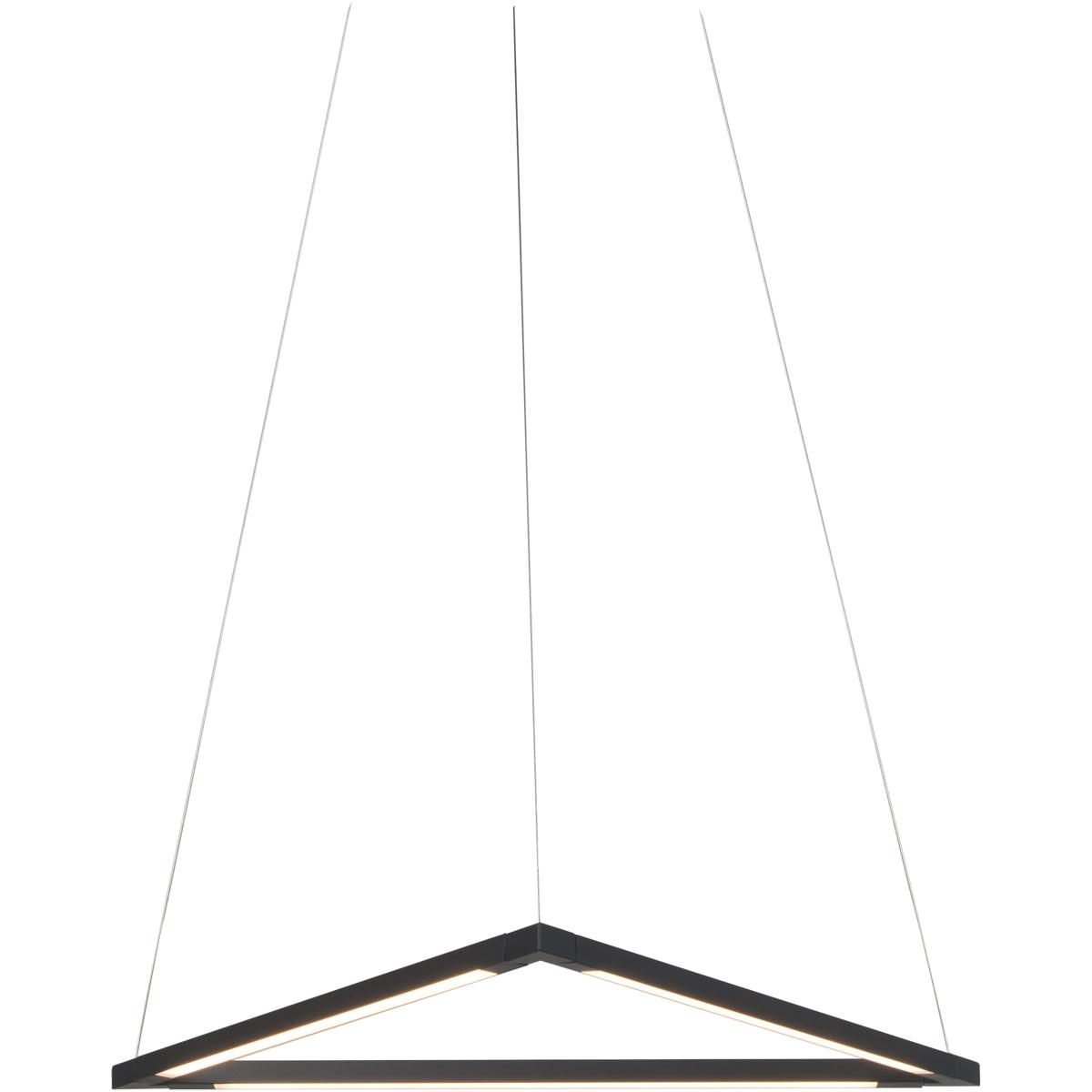 Koncept ZBP-16-T-SW-MTB-CNP Z-Bar LED 15.9 inch Matte Black Pendant Ceiling Light, Triangle
